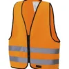 Reflexväst med blixtlås, L: 43 cm, B: 35 cm, stl. 1-4 år, orange, 1 st.