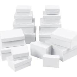 Rektangulära Askar, H: 3,5+4,5+5,5+6,5 cm, stl. 7,5x5 + 9,5x7 + 11,5x8,5 + 14x11 cm, 4x4 st./ 1 förp.
