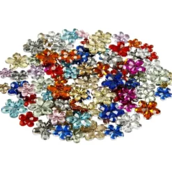 Rhinestones, Dia. 6+10+12 mm, mixade färger, 2520 st./ 1 förp.