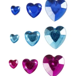 Rhinestones, Dia. 6+10+14 mm, mixade färger, 2520 st./ 1 förp.