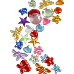Rhinestones, Dia. 6-16 mm, mixade färger, 32 förp./ 1 förp.