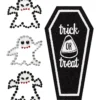 Rhinestonesstickers, Spöken och kista, ark 14x17 cm, 1 ark