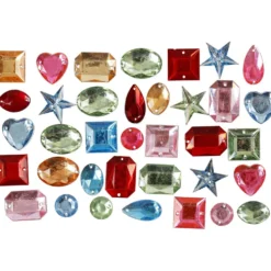 Rhinestones, stl. 10-17 mm, ca. 50 st., mixade färger, 15 g/ 1 förp.