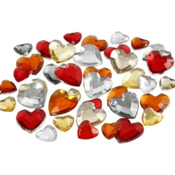 Rhinestones, stl. 6+10+14 mm, röd harmoni , 252 st./ 1 förp.