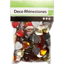 Rhinestones, stl. 6+10+14 mm, röd harmoni , 252 st./ 1 förp.