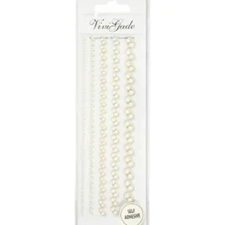 Rhinestones, stl. 2-8 mm, vit, 140 st./ 1 förp.
