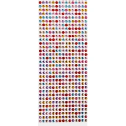 Rhinstenar stickers, Dia. 4-6 mm, ark 16x9,5 cm, mixade färger, 10 ark/ 1 förp.