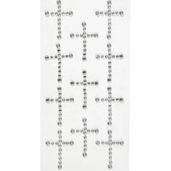 Rhinstenskors, stl. 35x25 mm, silver, 11 st./ 1 förp.