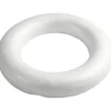 Ring med platt baksida, stl. 30 cm, tjocklek 40 mm, vit, 1 st.