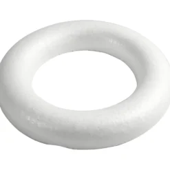 Ring med platt baksida, stl. 30 cm, tjocklek 40 mm, vit, 1 st.