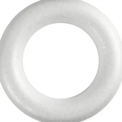 Ring med platt baksida, stl. 30 cm, tjocklek 40 mm, vit, 1 st.