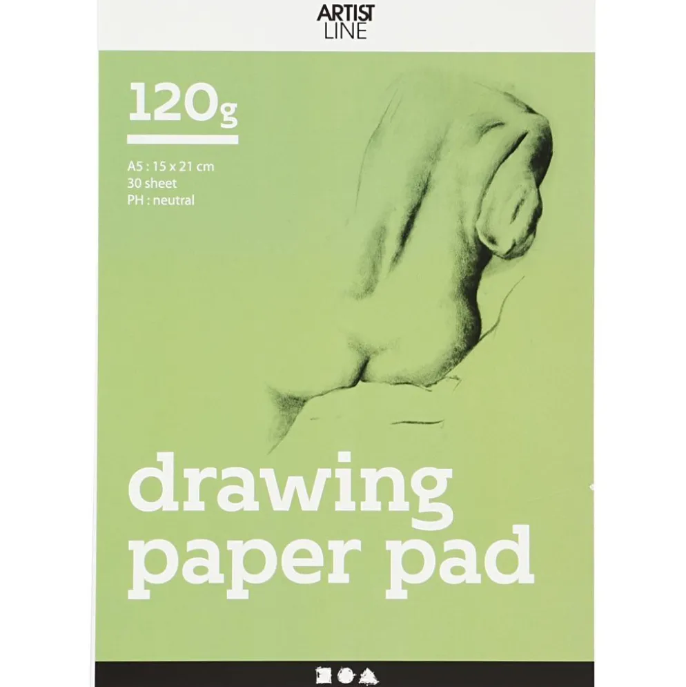 Ritblock, A5, ark 148x210 mm, 120 g, vit, 30 ark/ 1 st.