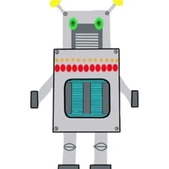 Robot, H: 22,5-24 cm, B: 15-16 cm, 230 g, vit, 16 st./ 1 förp.