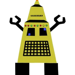 Robot, H: 22,5-24 cm, B: 15-16 cm, 230 g, vit, 16 st./ 1 förp.
