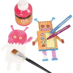 Robot, H: 22,5-24 cm, B: 15-16 cm, 230 g, vit, 16 st./ 1 förp.