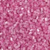 Rocaillepärlor 2-cut, Dia. 1,7 mm, stl. 15/0, Hålstl. 0,5 mm, rosa, 500 g/ 1 påse