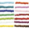 Rocaillepärlor, Dia. 3 mm, stl. 8/0, Hålstl. 0,6-1,0 mm, mixade färger, 14x25 g/ 1 förp.