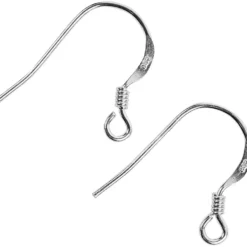 Öronkrokar, L: 14 mm, silver, 10 st./ 1 förp.