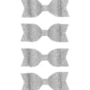 Rosetter, stl. 31x85 mm, silverglitter, 4 st./ 1 förp.