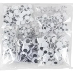 Rörliga Ögon, ej självhäftande, Dia. 6-20 mm, 1100 mix./ 1 förp.
