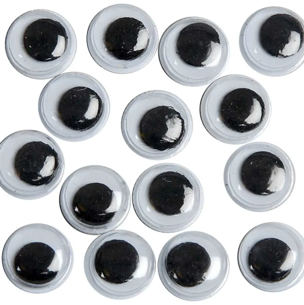 Rörliga Ögon, ej självhäftande, Dia. 8 mm, 40 st./ 1 förp.