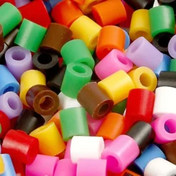 Rörpärlor, stl. 5x5 mm, Hålstl. 2,5 mm, medium, standardfärger, 6000 st./ 1 förp.
