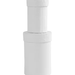Runda askar, H: 7+9 cm, stl. 4,5+6 cm, vit, 2 st./ 1 set