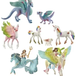 Schleich Älvor och féer, H: 4-14 cm, L: 4-14 cm, 10 delar/ 1 set