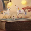 Schleich Älvor och féer, Regnbågsenhörning med föl och hund, H: 4-11 cm, L: 4-11 cm, 1 st./ 1 förp.