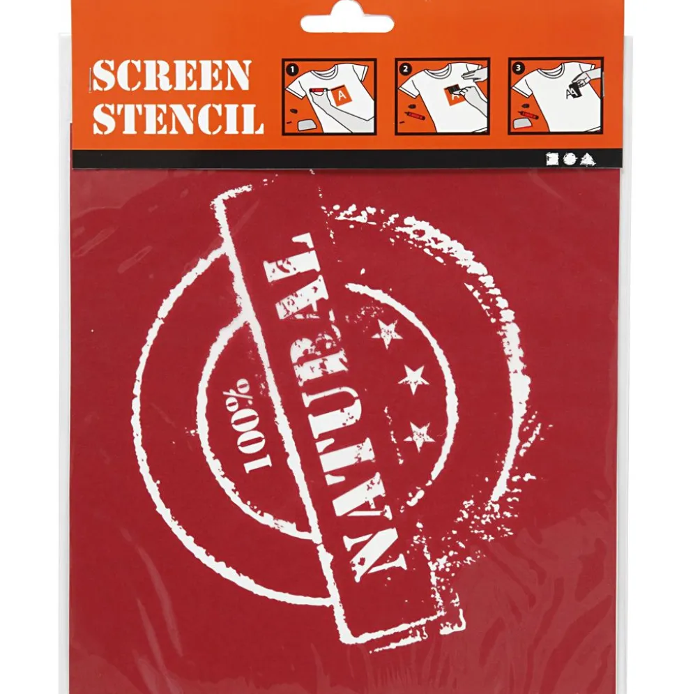 Screen stencil, Natural, ark 20x22 cm, 1 ark
