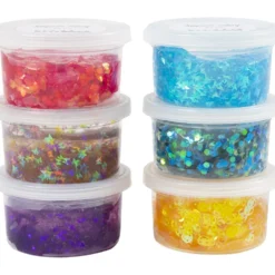 Sequin Clay, blå/grön harmoni, lila/pink harmoni, 6x60 g/ 1 förp.