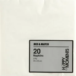 Servetter, stl. 33x33 cm, vit, 20 st./ 1 förp.
