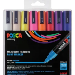 Set med Posca Markers, PC-5M, nr. PC-5M, standardfärger, 16 st./ 1 förp.