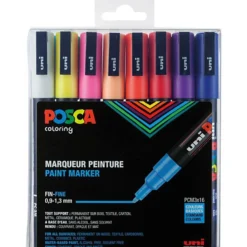 Set med Posca Markers, PC-3M, nr. PC-3M, standardfärger, 16 st./ 1 förp.