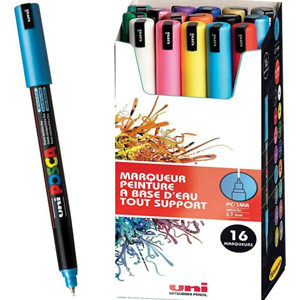 Set med Posca Markers, PC-1MR, nr. PC-1MR, mixade färger, 16 st./ 1 förp.