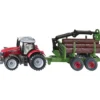 Siku bilar med trailer, Massey Ferguson med skogsvagn, stl. 19x7x3,5 cm, 1 förp.