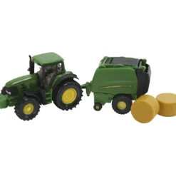 Siku traktor med halmpress, stl. 13 cm, 1 st.
