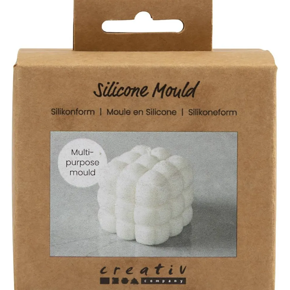 Silikonform, Fyrkantig med bubblor, H: 5 cm, B: 6 cm, Dia. 6 cm, 1 st./ 1 förp.