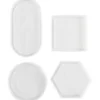 Silikonform, Fyrkantig, rund, sexkantig och oval, H: 1-1,5 cm, Dia. 9-11,2 cm, 4 st./ 1 förp.