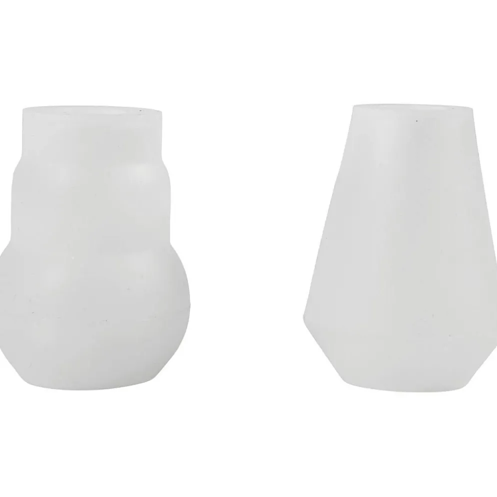 Silikonform, Vas och ljushållare, H: 7,5 cm, Dia. 5,5 cm, matt transparenta, 2 st./ 1 förp.