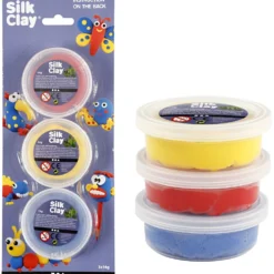 Silk Clay®, blå, röd, gul, 3x14 g/ 1 förp.