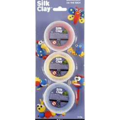 Silk Clay®, blå, röd, gul, 3x14 g/ 1 förp.