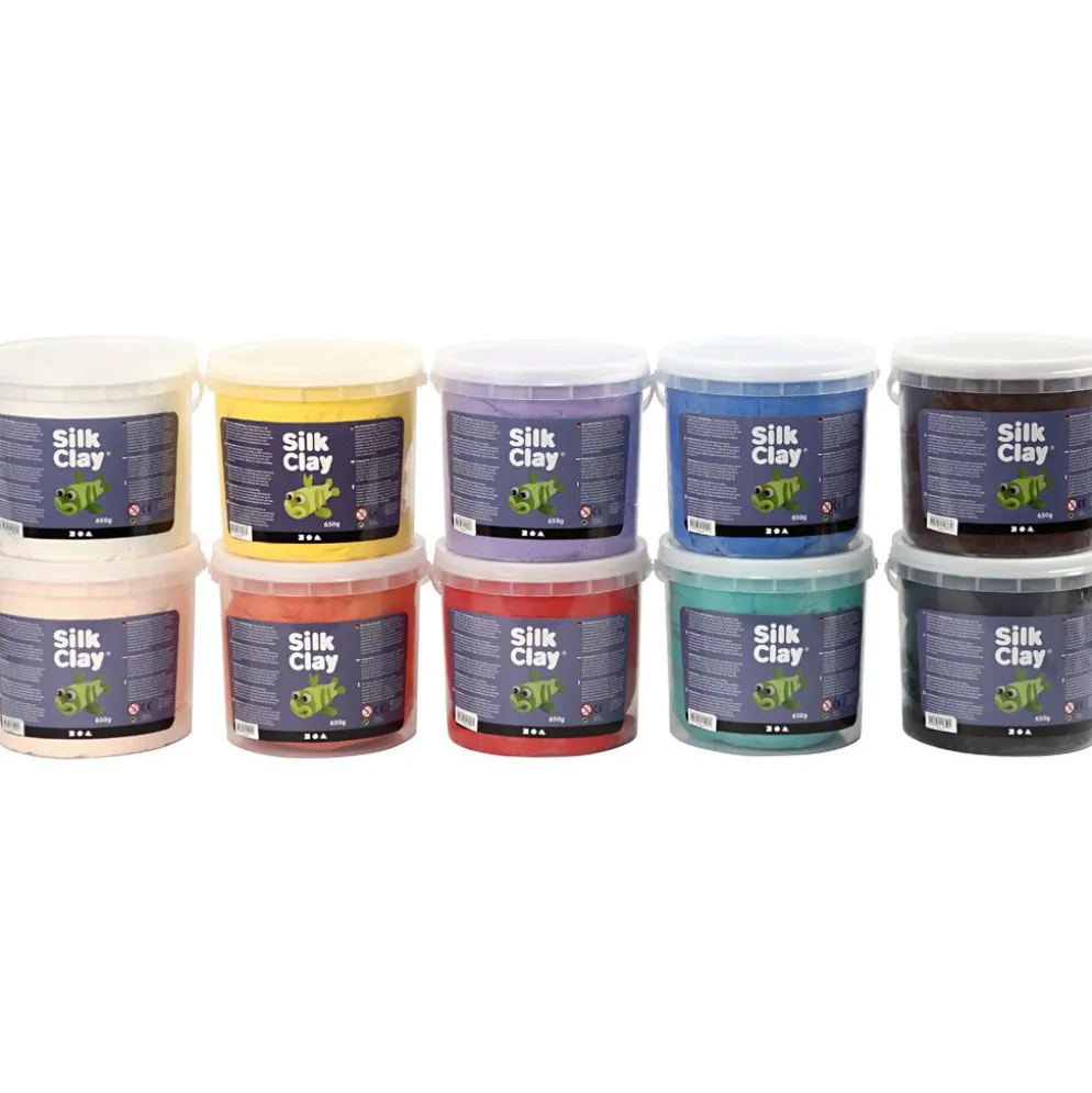 Silk Clay®, mixade färger, 10x650 g/ 1 förp.