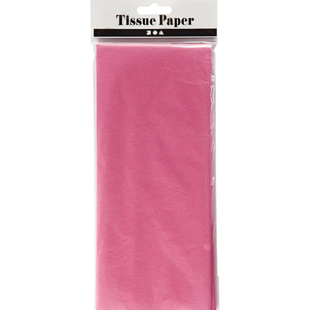 Silkespapper, ark 50x70 cm, 17 g, rosa, 10 ark/ 1 förp.