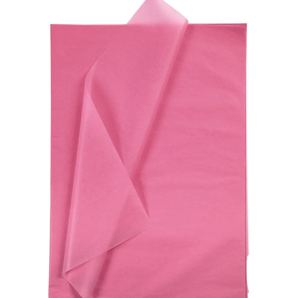 Silkespapper, ark 50x70 cm, 17 g, rosa, 10 ark/ 1 förp.