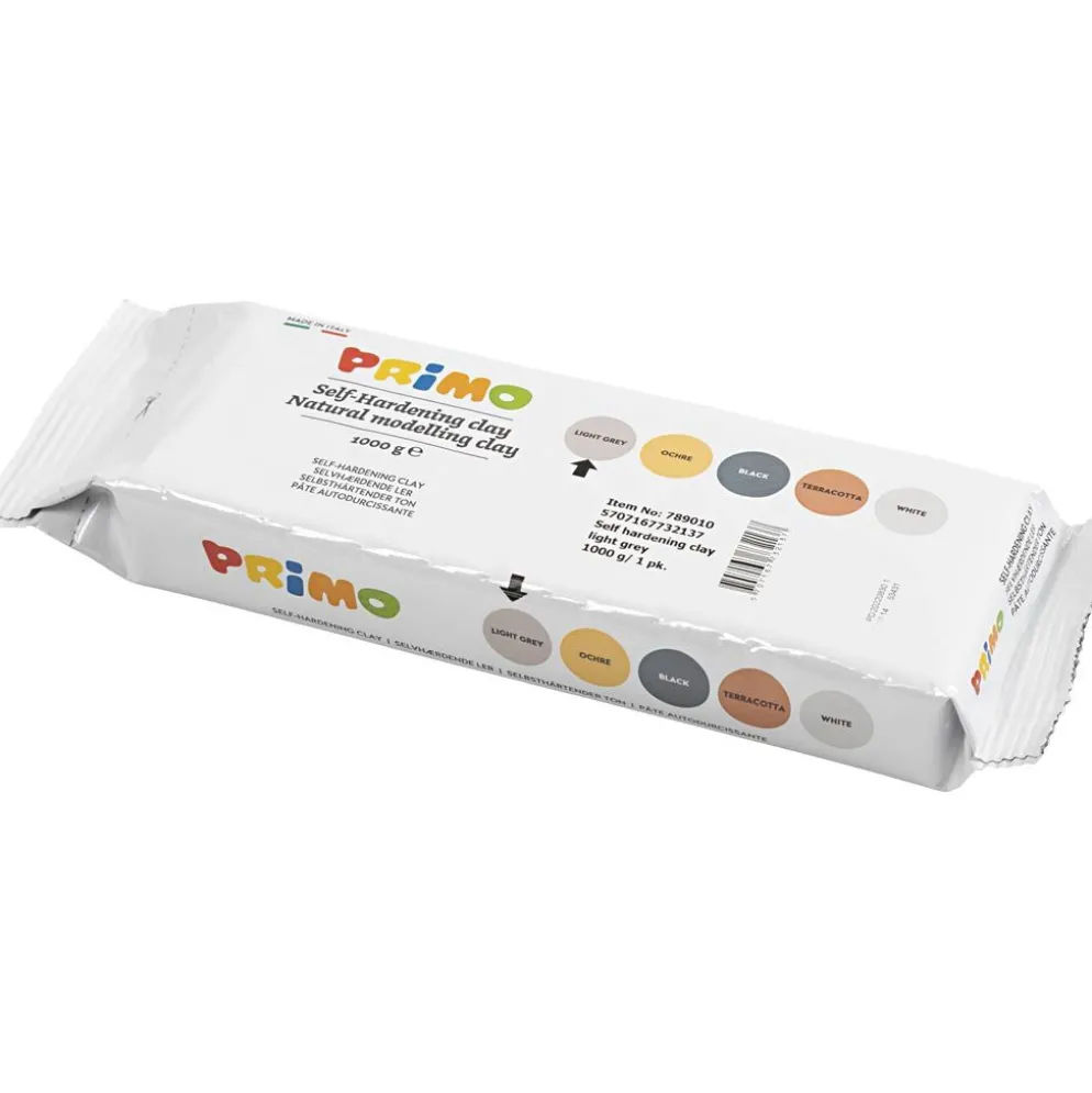 Självhärdande Lera, ljusgrå, 12x1000 g/ 1 förp.