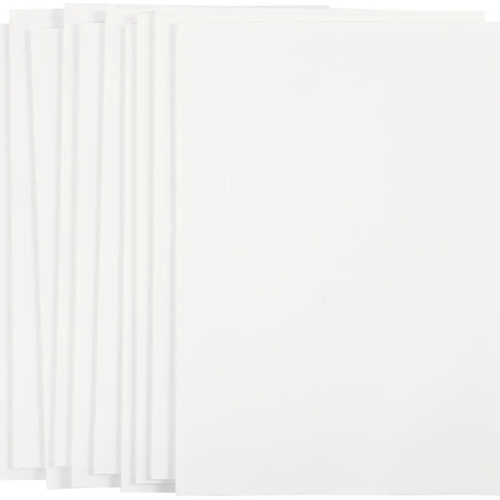 Skumkartong, A4, ark 210x297 mm, tjocklek 3 mm, vit, 10 ark/ 1 förp.