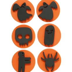 Skumstämplar, halloween, Dia. 7,5 cm, tjocklek 2,5 cm, 6 st./ 1 förp.