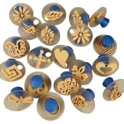 Skumstämplar med handtag, stl. 3-6 cm, 20 st./ 1 förp.