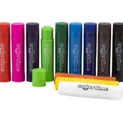Soft Color Stick, L: 8 cm, mixade färger, 12 st./ 1 förp.